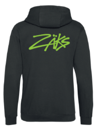 Zaks Unisex Ltd Edition Black Hoodie - " '76 Zassy"