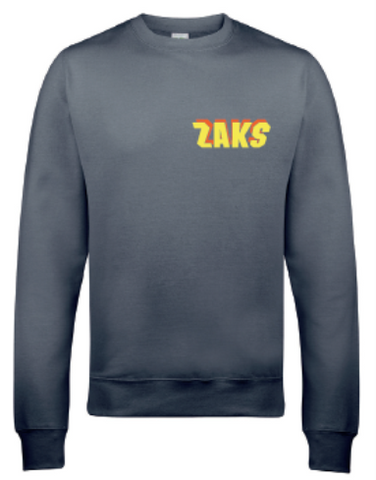Zaks Unisex Ltd Edition Steel Grey Sweatshirt - "Zaks Invaders"
